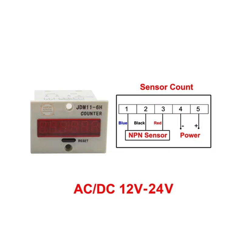 Dijital Ac/Dc 12-24V Fotoelektrik Parça Adet Sayıcı-Sayaç