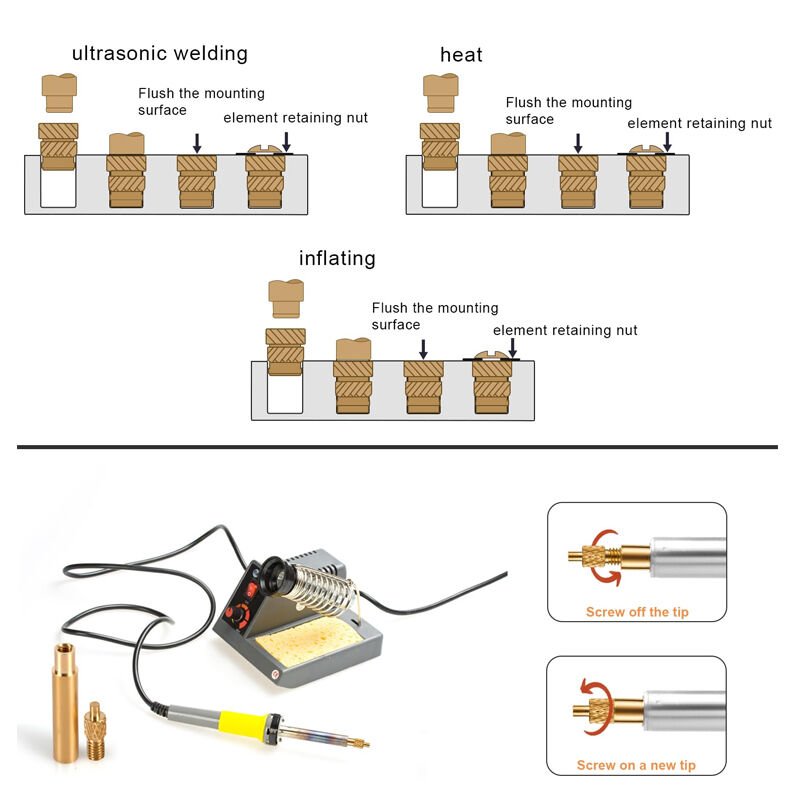 M3X4X5 İnsert Çakma Somun - 3D Baskı Pirinç Somun 50 Adet