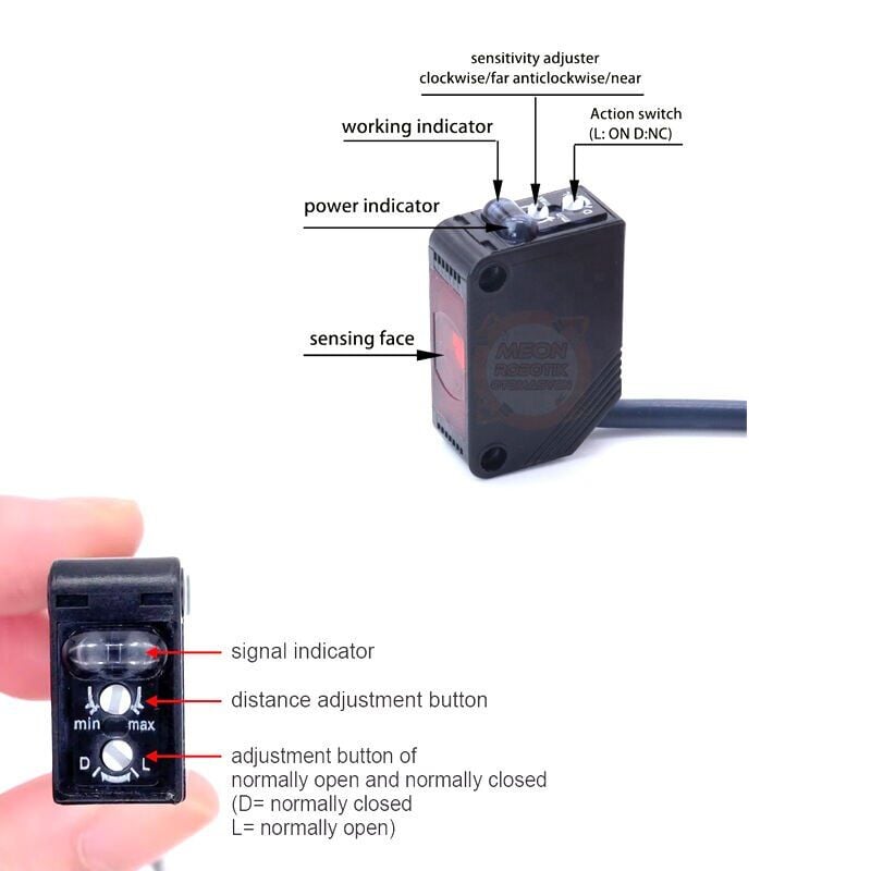 E3Z-D62 Pnp Endüstriyel Fotoelektrik Cisim Sensörü
