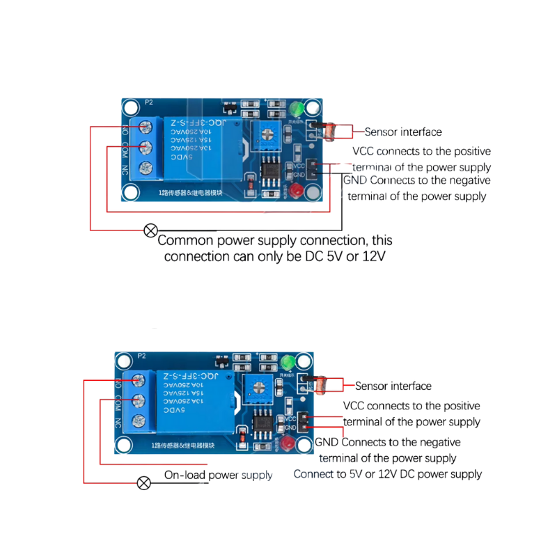 12V Ldr Işık Kontollü Tekli Röle Kartı