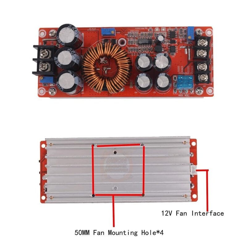 DC-DC 1200W 20A Voltaj Yükseltici Boost Modül Ayarlanabilir Gerilim Yükseltici