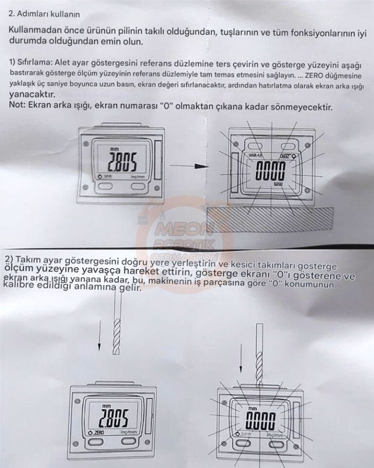 Dijital Z-Sıfırlama IP65 Cnc Tezgah Ölçüm Aleti-Z Eksen Sıfırlama Aparatı