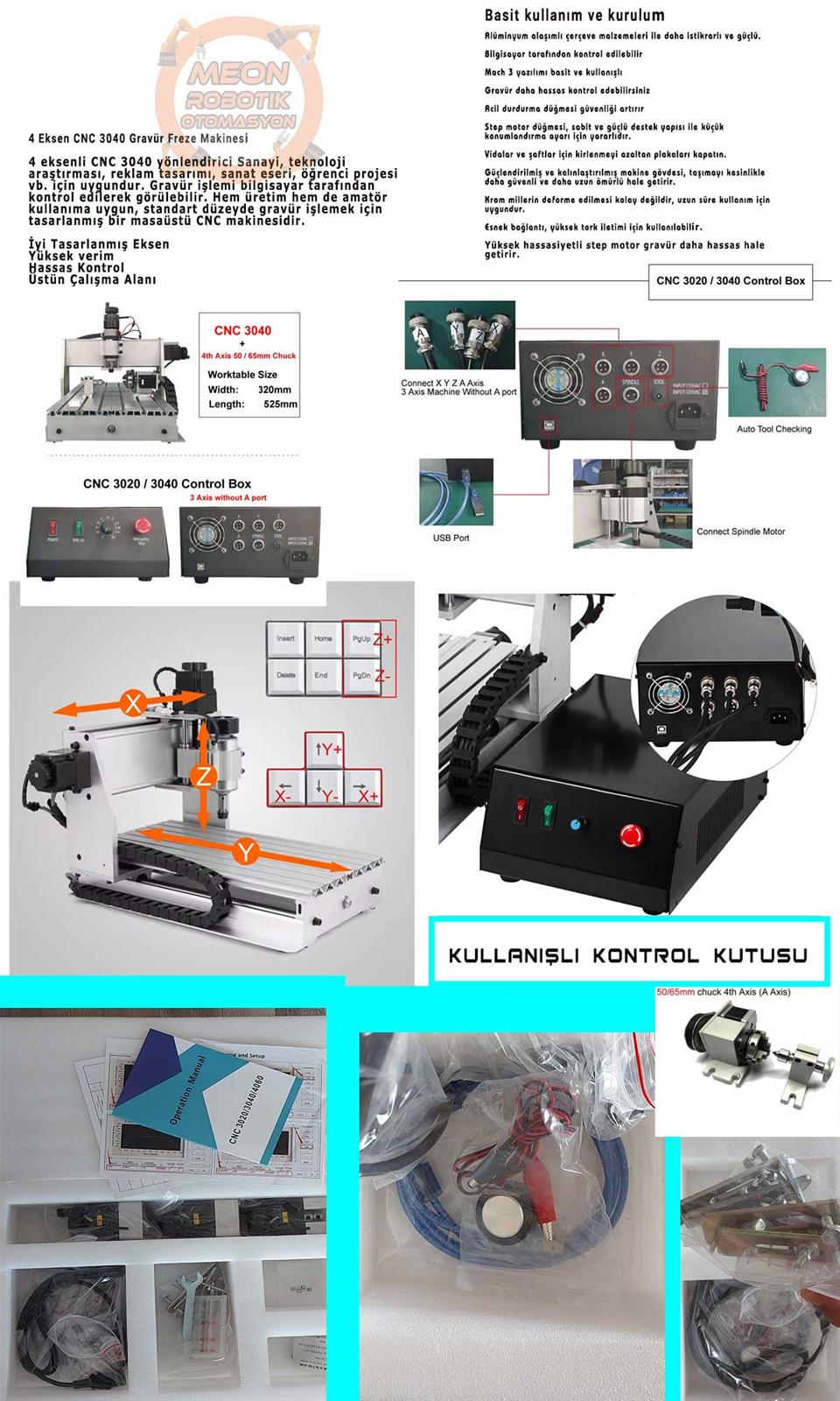 4 eksen cnc3040