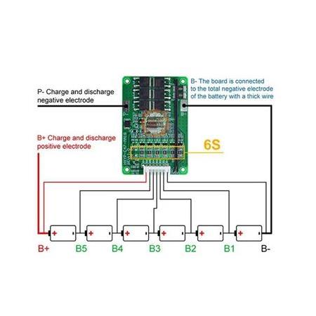 6S 20A Bms 25.2V 18650 Lityum Balans Koruma Devresi -Termistörlü