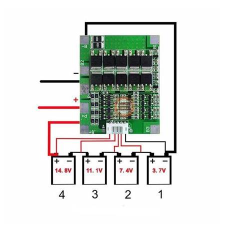 4S 30A Bms 14.8V 18650 Lityum Pil Şarj Balanslı Kontrol Devresi