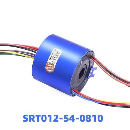 SRT012-54-0810 12,7mm Delikli Slip Ring 8 Kanal 10A-Mile Geçmeli Slip Ring
