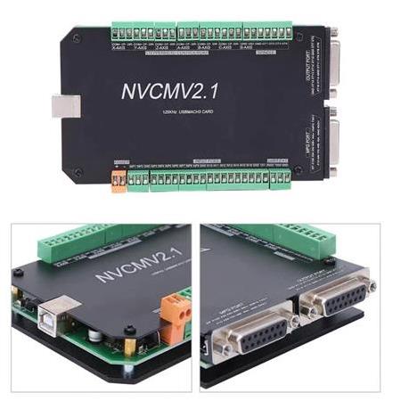 NVCMV2.1 6 Eksen Mach3 Cnc Kontrol Kartı 125KHz