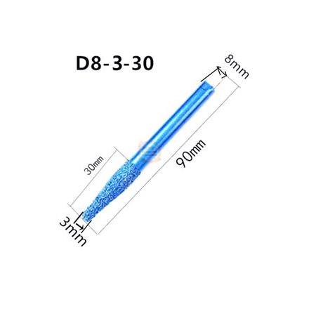 8x3x30x90mm Mermer Granit Gravür Yazı Konik Cnc Freze Ucu
