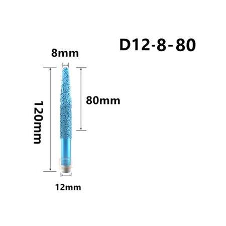 12x8x80x120mm Mermer Granit Gravür Yazı Konik Cnc Freze Ucu