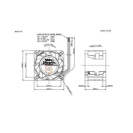 Nidec Dc 12V 0.14A 40x40x28mm 4pin Soğutma Fanı