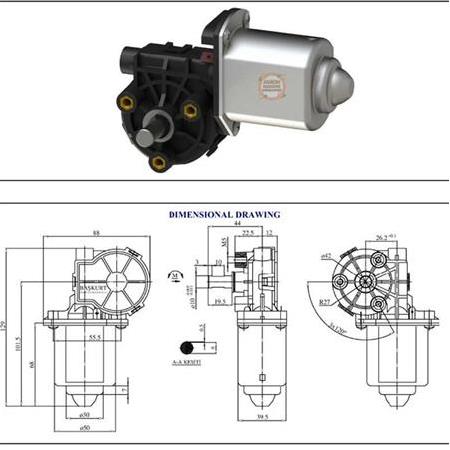 24Vdc 60 Rpm Başkurt Dc Motor-Mini 50051333