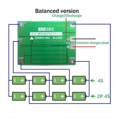 4S 40A BMS 18650 16.8V Lityum Pil Şarj Modülü Balans Versiyon