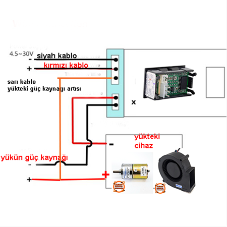 Dijital Voltmetre Dijital Ampermetre DC 100V 10A Gerilim Akım