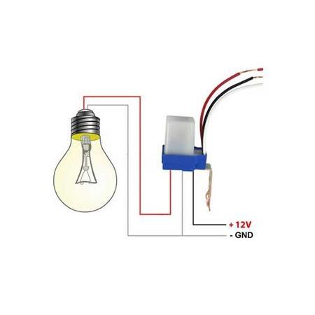 Aso-As-10 DC-AC 12V Fotosel Otomatik Işık Sensörü-Sokak Lamba Fotoseli