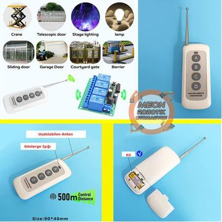 Uzaktan Kumanda 433 Mhz 500M Antenli Verici