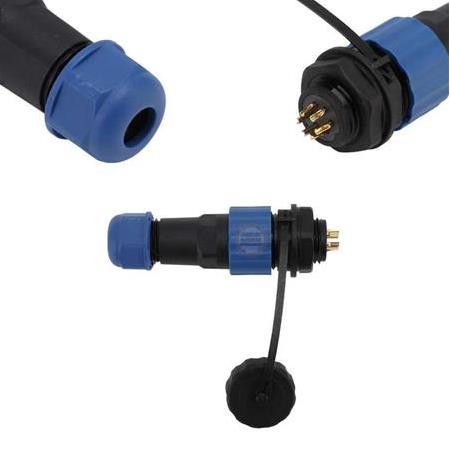 SD16 6 Pin 16mm Su Geçirmez Konnektör Takımı- IP68 Su Geçirmez Konnektör