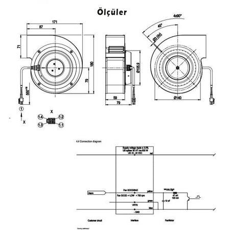 EBMPAPAST 6-24V Salyangoz Fan