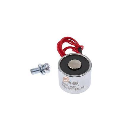 P20-15 Mıknatıslı Tutucu 2.5kg Kaldırma 12v Dc- Elektromıknatıs Solenoid