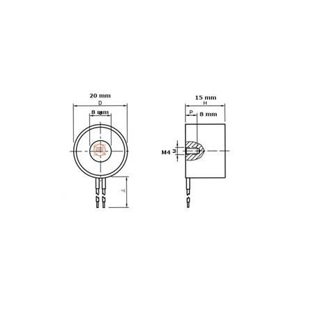 P20-15 Mıknatıslı Tutucu 2.5kg Kaldırma 12v Dc- Elektromıknatıs Solenoid