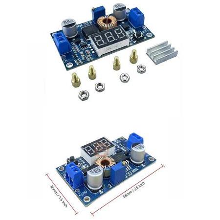 XL4015 75W 5A DC-DC Voltmetreli Ekranlı Voltaj Düşürücü Modül