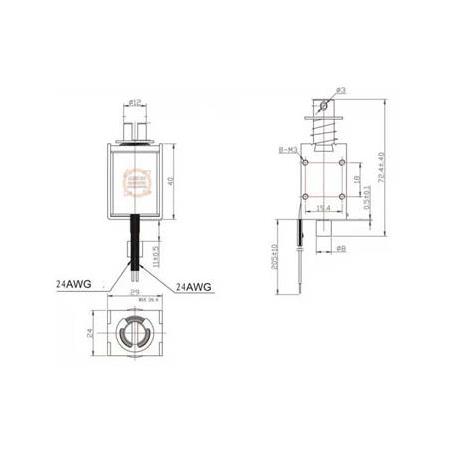 24V Solenoid Bobin 1240S-24A25