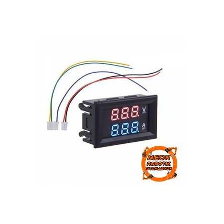 Dijital Voltmetre Dijital Ampermetre DC 100V 10A Gerilim Akım