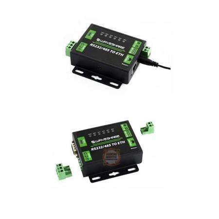 Endüstriyel RS232/RS485-RJ45 Ethernet Dönüştürücü Waveshare Çift Seri Bağlantı Noktası