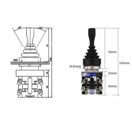 HKA1-41Y04 Endüstriyel 4 Pozisyonlu Joystick Kumanda Kolu