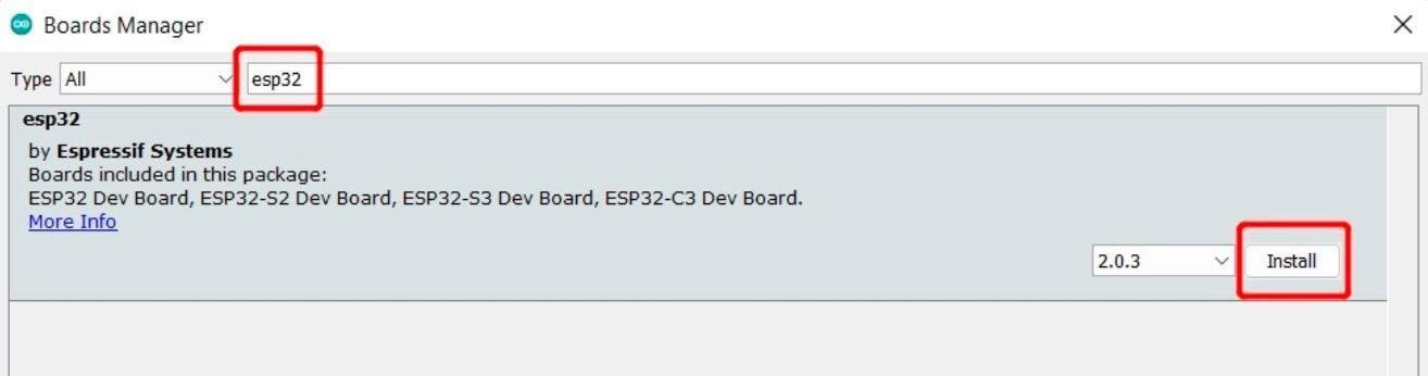 Arduino IDE ESP32 kart paketi kurulumu