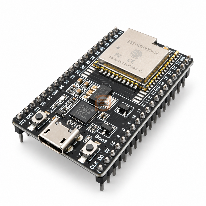 ESP32-WROOM-32U Harici Antenli WiFi Bluetooth Geliştirme Kartı - 38 Pin, CP2102, Micro-USB
