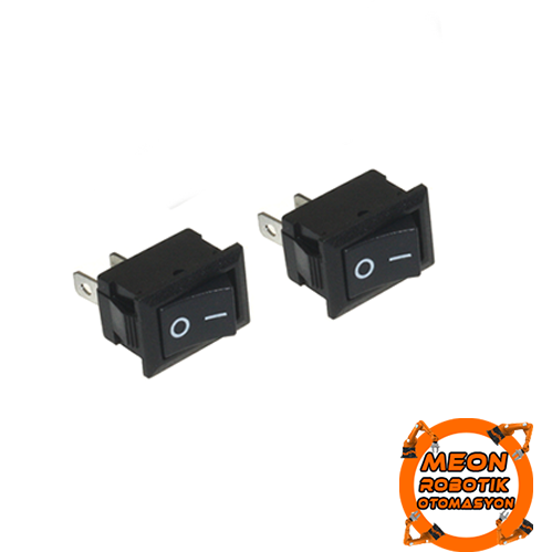 Mini Anahtar 2 Pin KCD1 Siyah On-Off Rocker Switch
