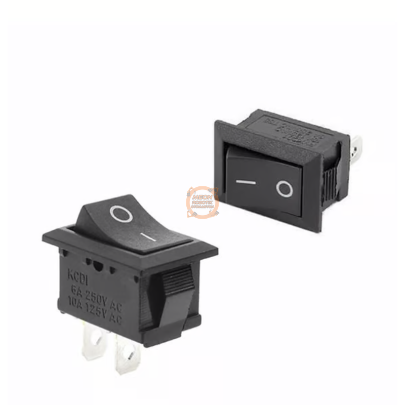 Mini Anahtar 2 Pin KCD1 Siyah On-Off Rocker Switch