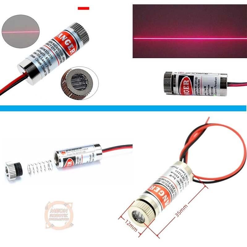 Kırmızı Çizgi Lazer Modül  5mW 650nm