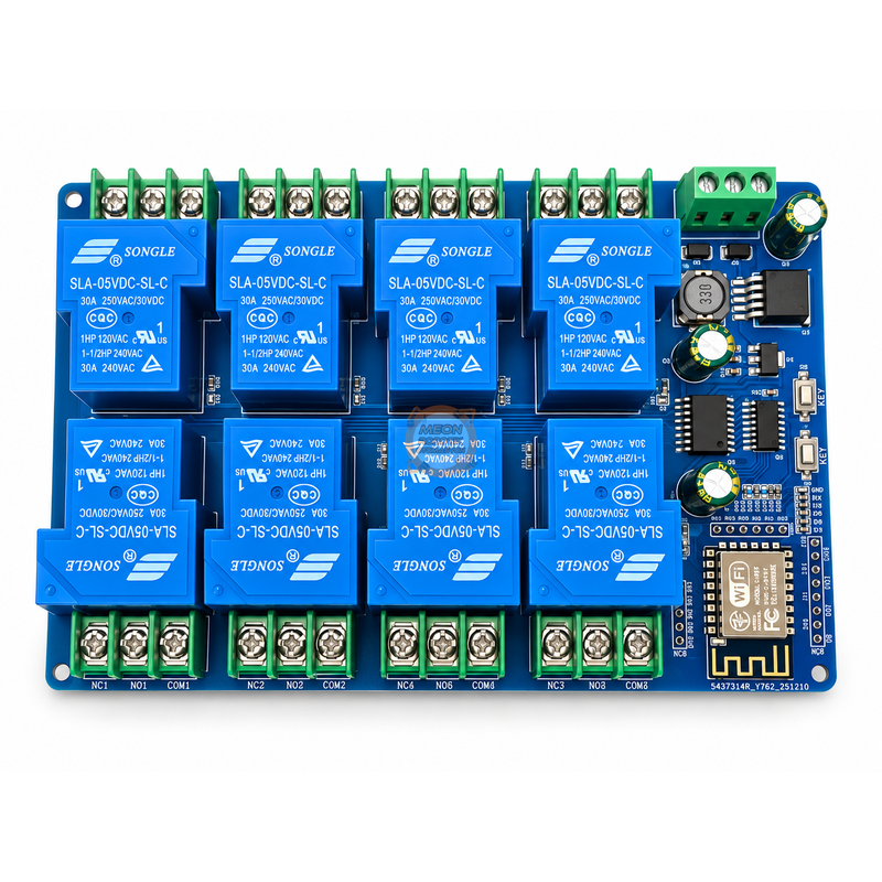 ESP8266 ESP-12F WiFi Kontrollü 8 Kanal 30A Röle Kartı - DC 7-28V / 5V