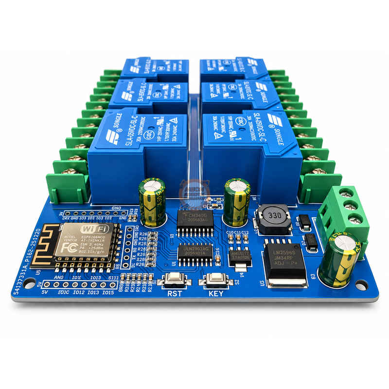 ESP8266 ESP-12F WiFi Kontrollü 8 Kanal 30A Röle Kartı - DC 7-28V / 5V