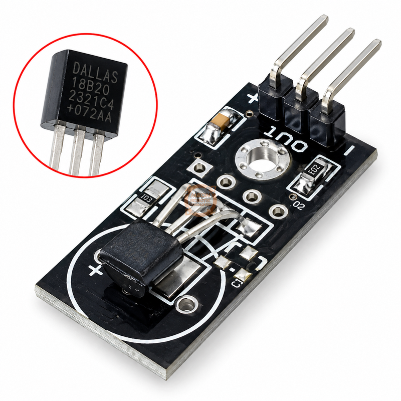 DS18B20 Isı Sıcaklık Sensörü Modülü