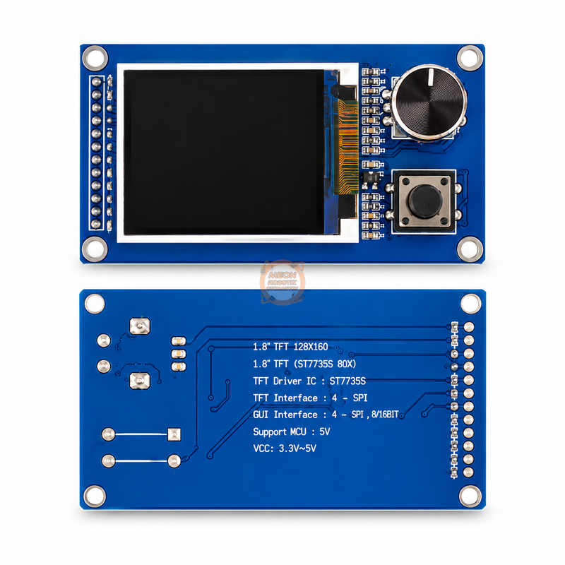 1.8'' ST7735S TFT Ekran + EC11 Rotary Encoder Modülü
