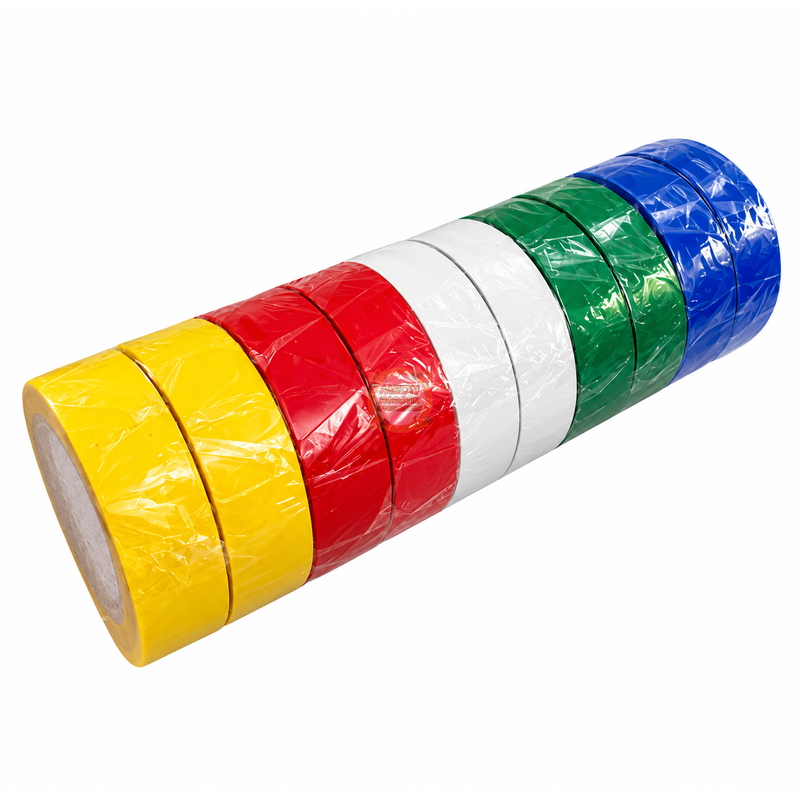Elektrik Bandı Renkli (10 Adet) 0,13X17MM - 3 Metre