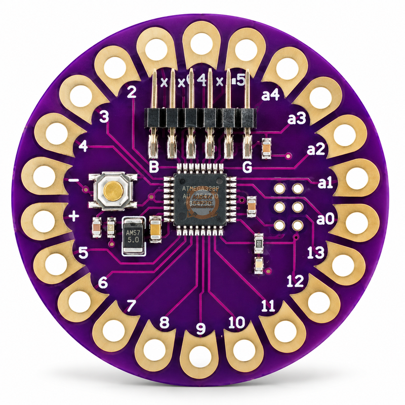 LilyPad Arduino ATmega328P Geliştirme Kartı - Arduino Uyumlu