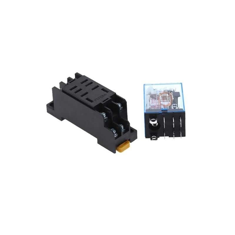 LY2N-J 8 Pin 2CO 24Vdc 10A Dpdt Soket+Güç Rölesi
