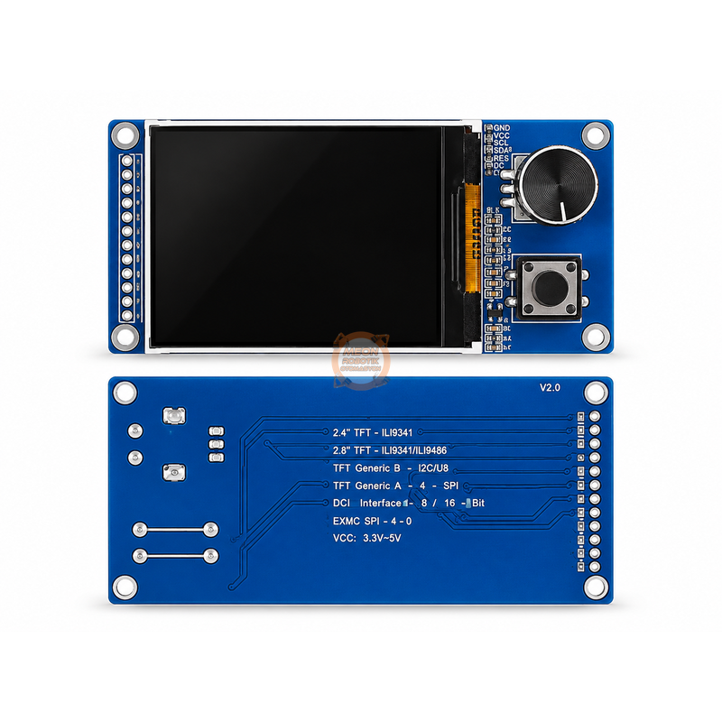 2.4'' ST7789 LCD TFT Ekran + EC11 Rotary Encoder Modülü