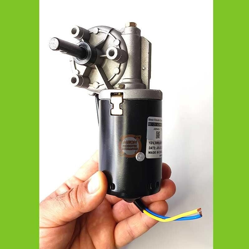 12V 42 Rpm Redüktörlü Dc Motor-Uzun Mil