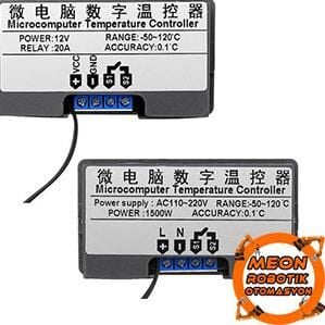 12V Dijital sıcaklık kontrol cihazı LED Ekran Termostat W3230