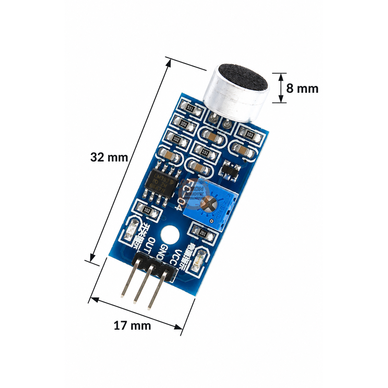 Ses Sensörü LM393 3 Pin Ayarlanabilir Mikrofon Modülü