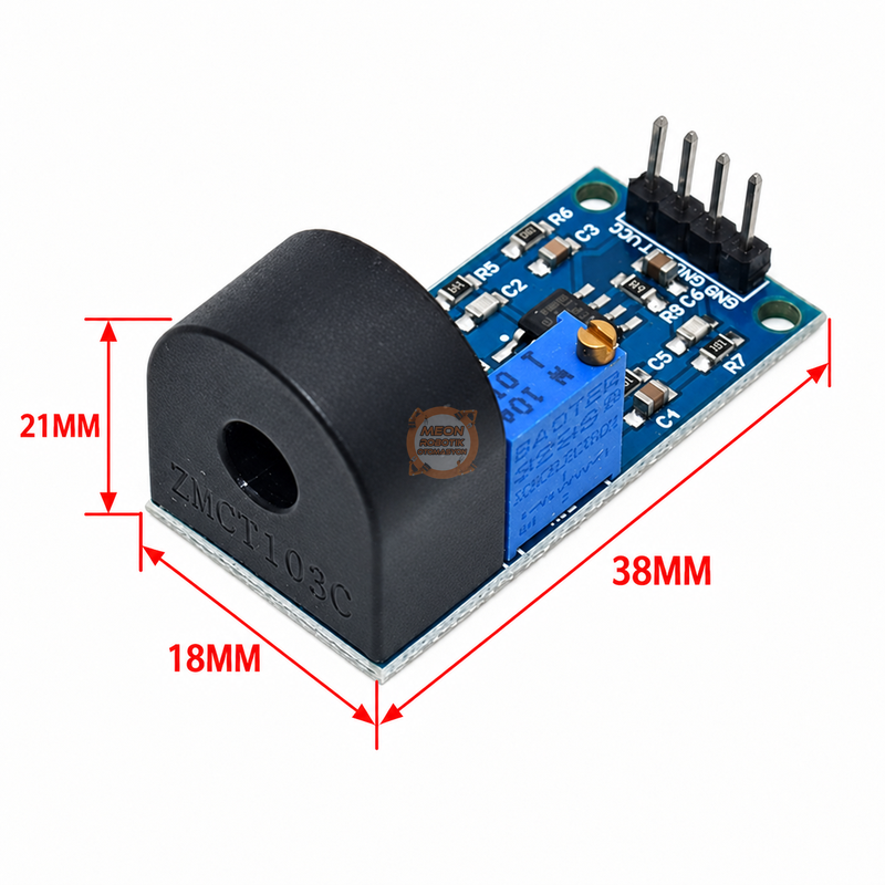 Akım Sensörü ZMCT103C 5A Tek Fazlı AC Ölçüm Modülü