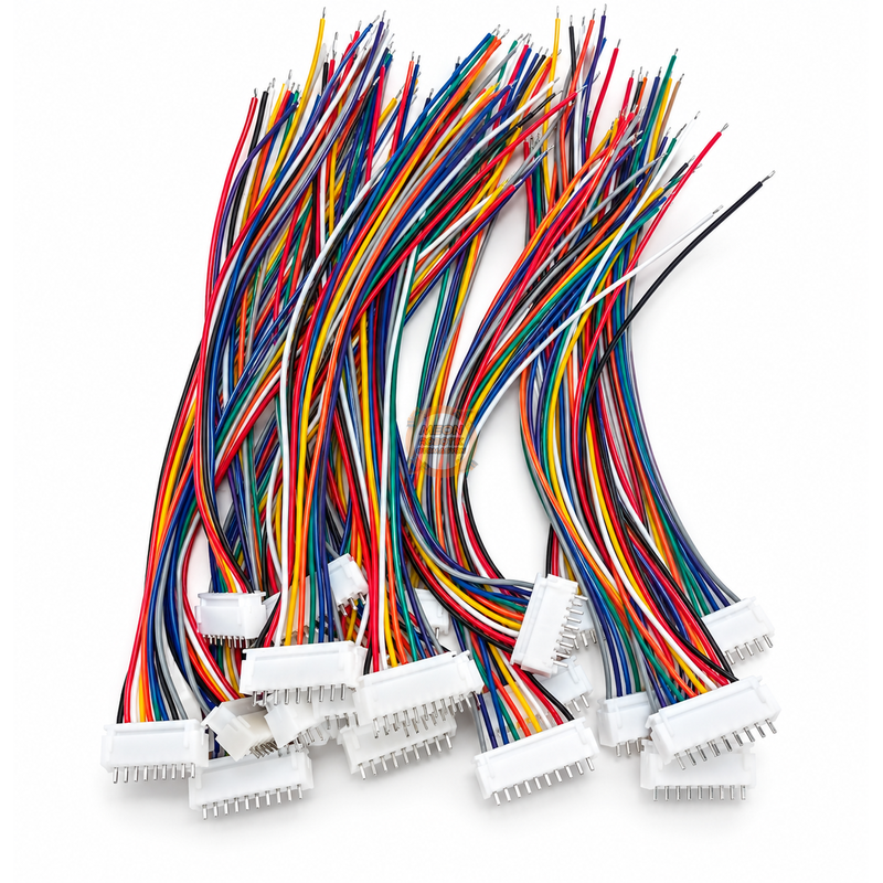 JST-XH Konnektör 9 Pin 2.54mm 26AWG 20cm – Dişi Kablo ve Erkek PCB Soket Seti