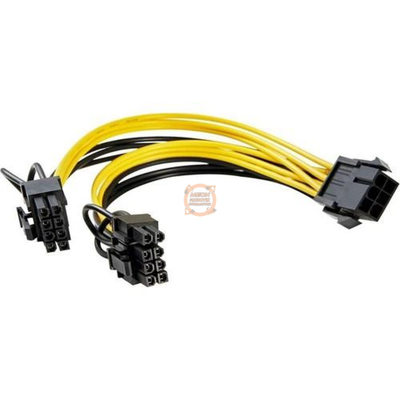 Pci-e 6 Pin Dişi To 2 X Pci-e 8 (6+2) Pin Erkek Gpu Güç Çoklayıcı Kablo