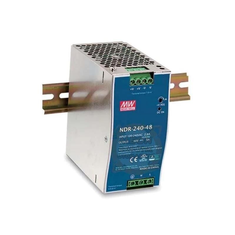 Meanwell NDR-240-24 24VDC 10.0A Ray Montaj SMPS
