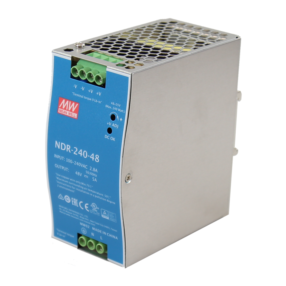 Meanwell NDR-240-24 24VDC 10.0A Ray Montaj SMPS