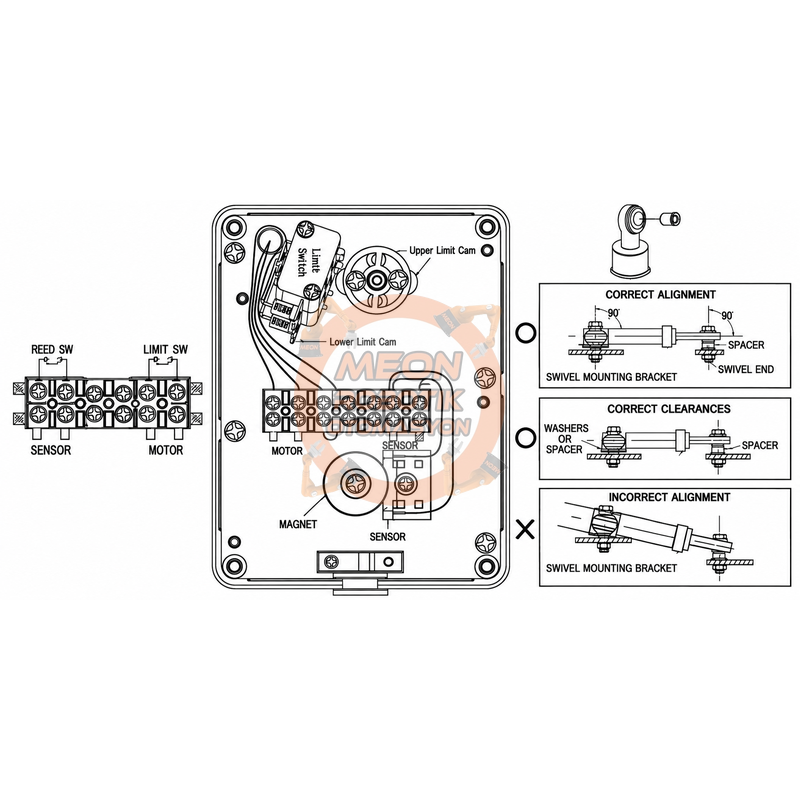 Premium Jack QARL-24'' Lineer Aktüatör Motor 450 kg 12-36V DC 550 mm